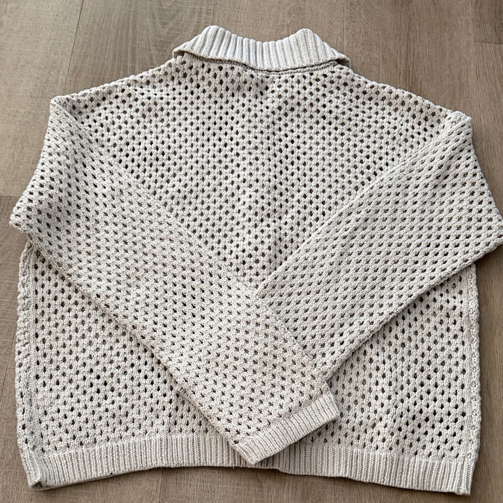 Maurices Light Gray Knit Button-Up Cardigan - Picture 3 of 3